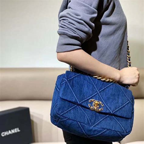 blue chanel bags 2017|chanel blue fabric bag.